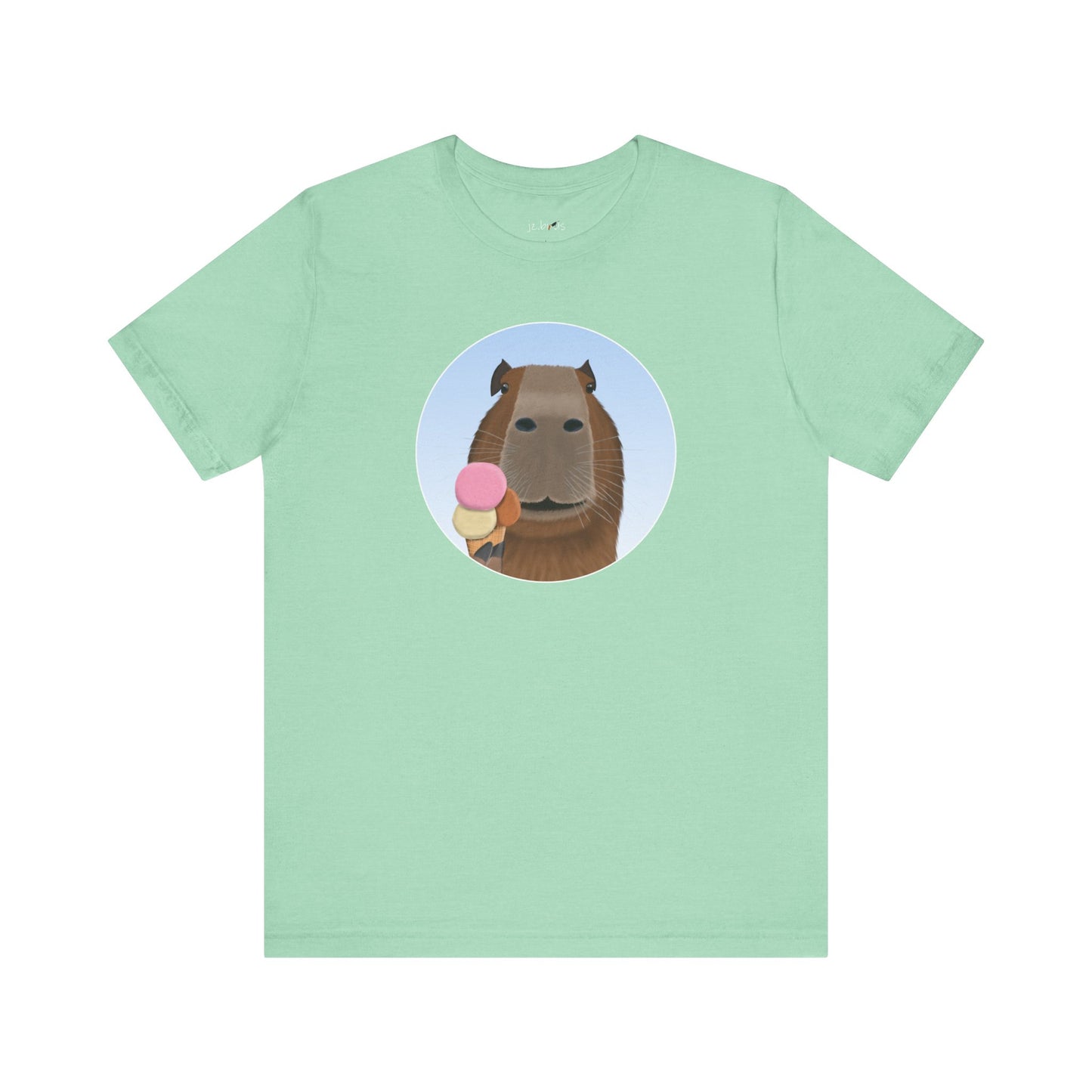 Capybara with Ice Cream Funny T-Shirt