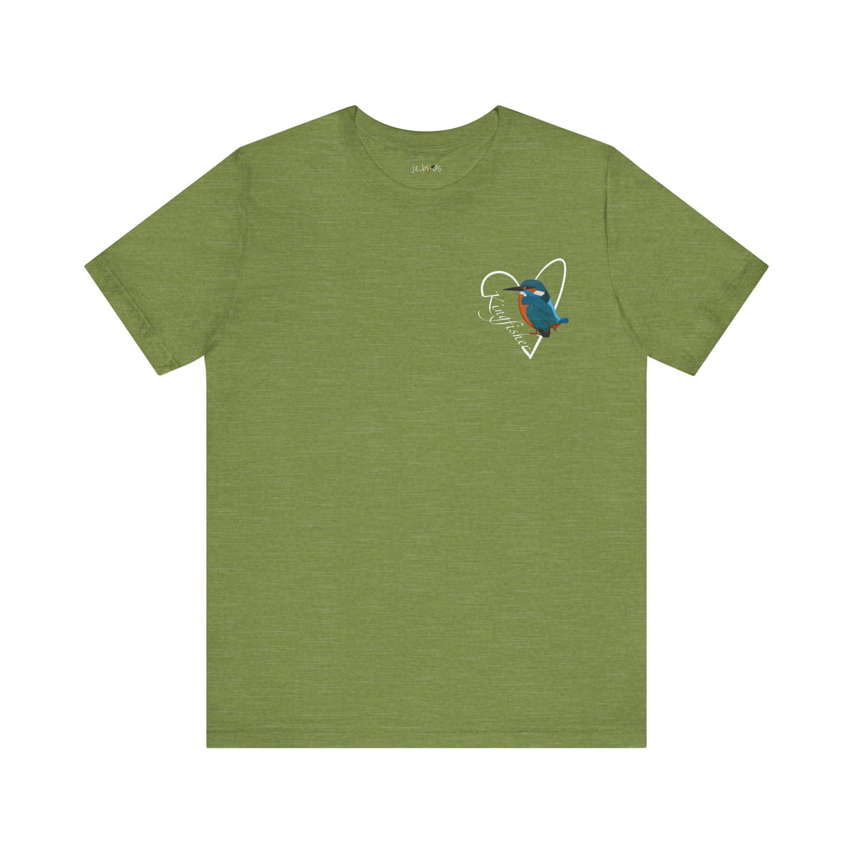 Kingfisher T-Shirt on Cotton background