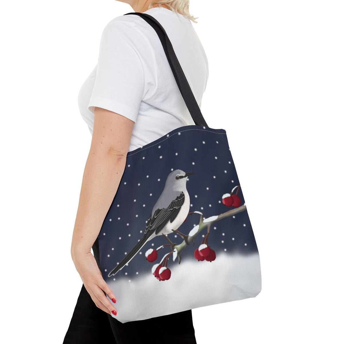 Spottdrossel auf einem Tragetasche – Accessories, All Over Print