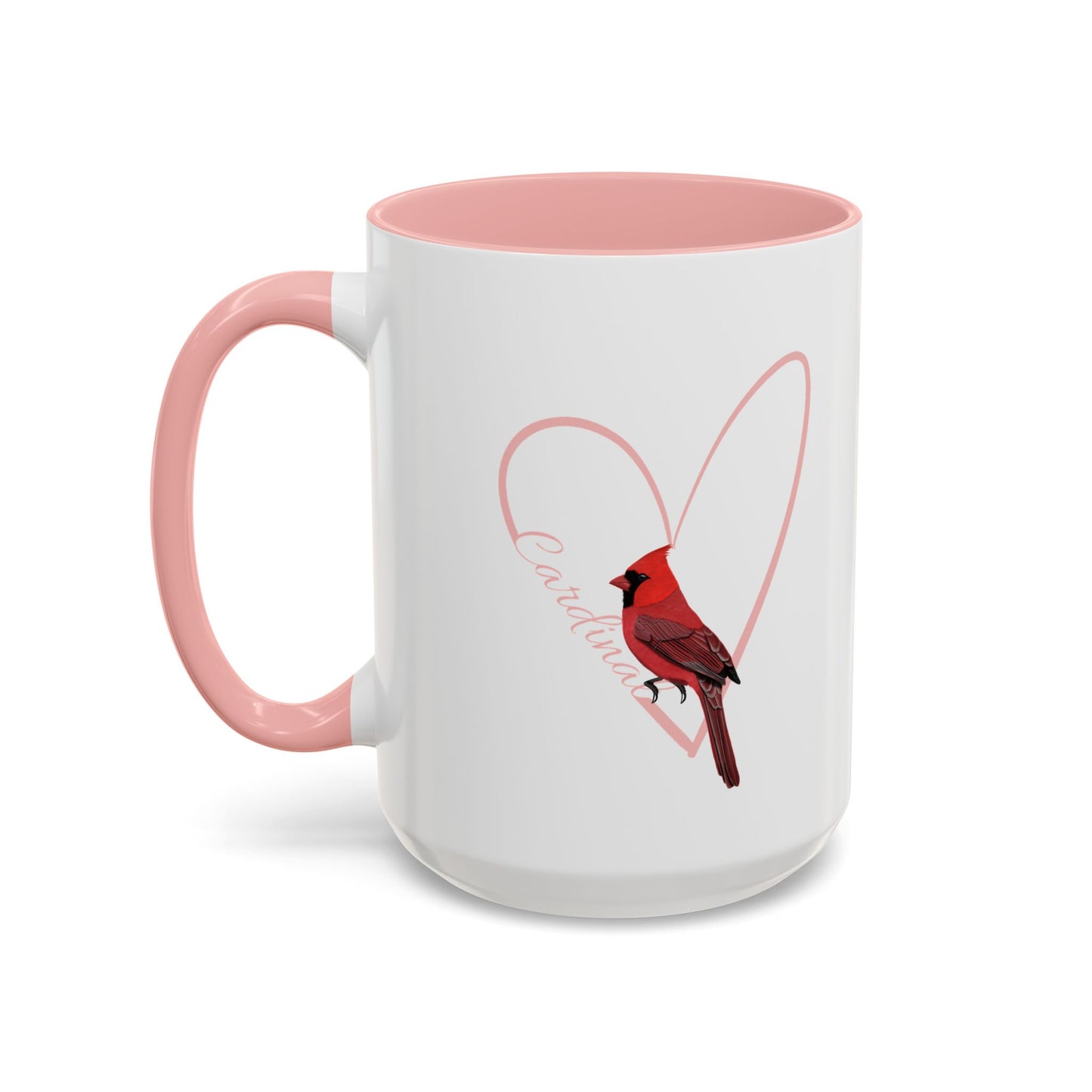 Cardinal Mug Bird with Heart for Bird Lovers