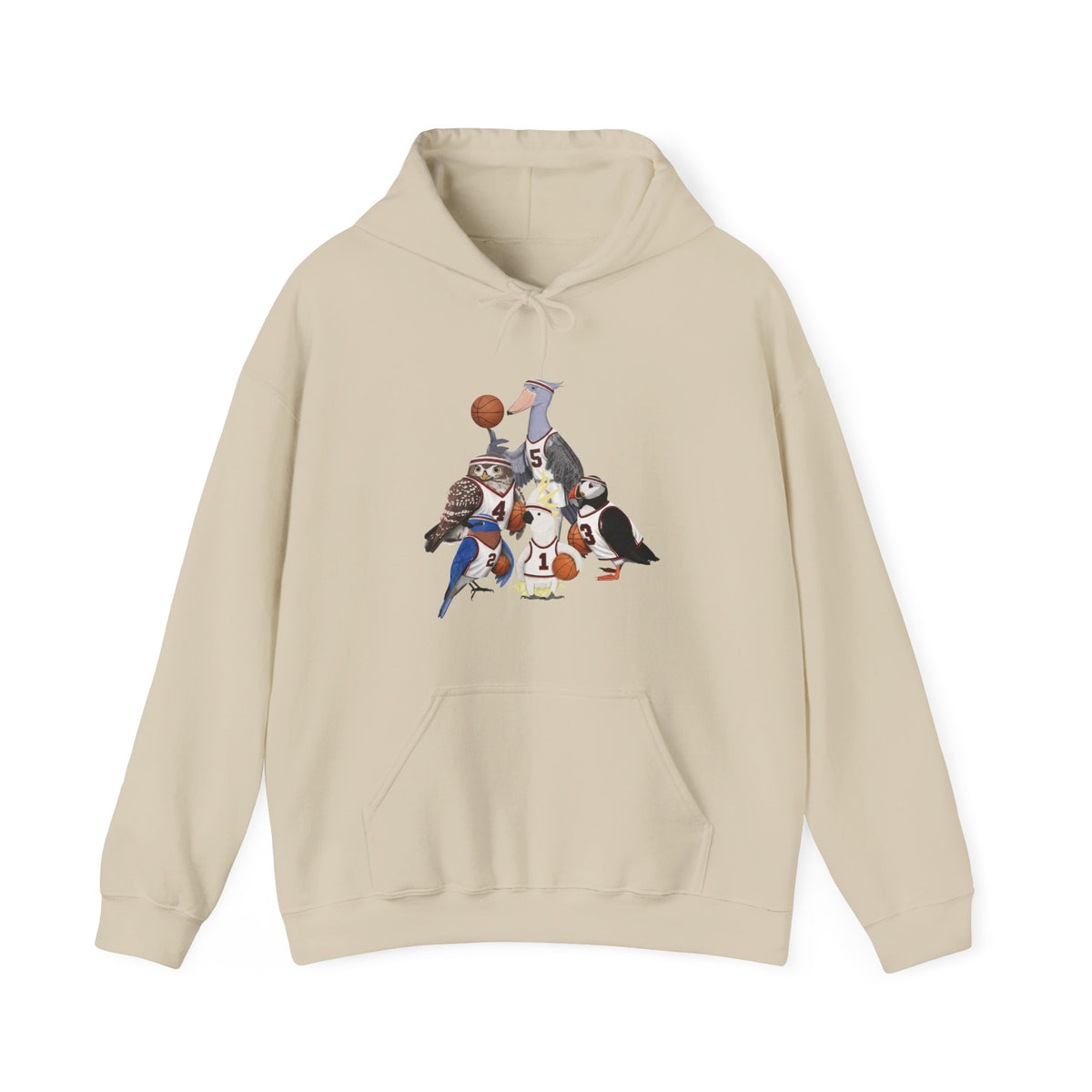 Funny Basketball Bird Hoodie – Unique Hoops Fan Gift – Soft, Unisex Jumper for Players in Black