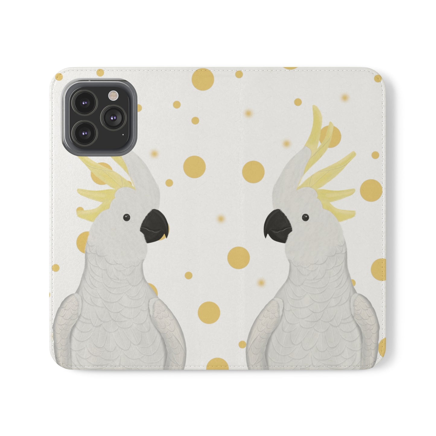 Cockatoo Bird Art Phone Flip Case