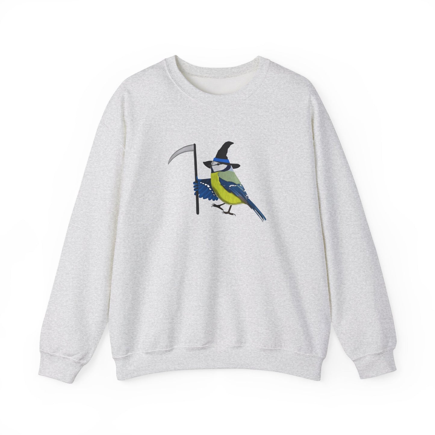 Blue Titmouse Halloween Birds Witch Birdwatcher Sweatshirt – Animal Lover Gift, Avian Enthusiast