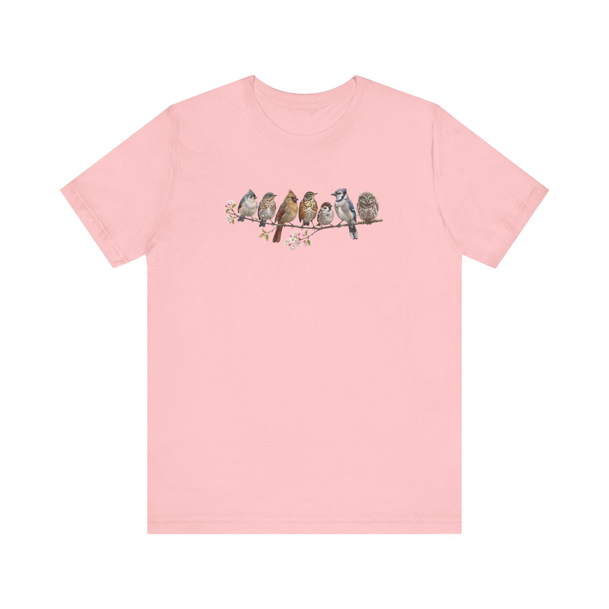 Bluebird Cardinal Blue Jay Robin | 7 Little Fledglings T-Shirt | Cute Baby Birds Graphic Tee