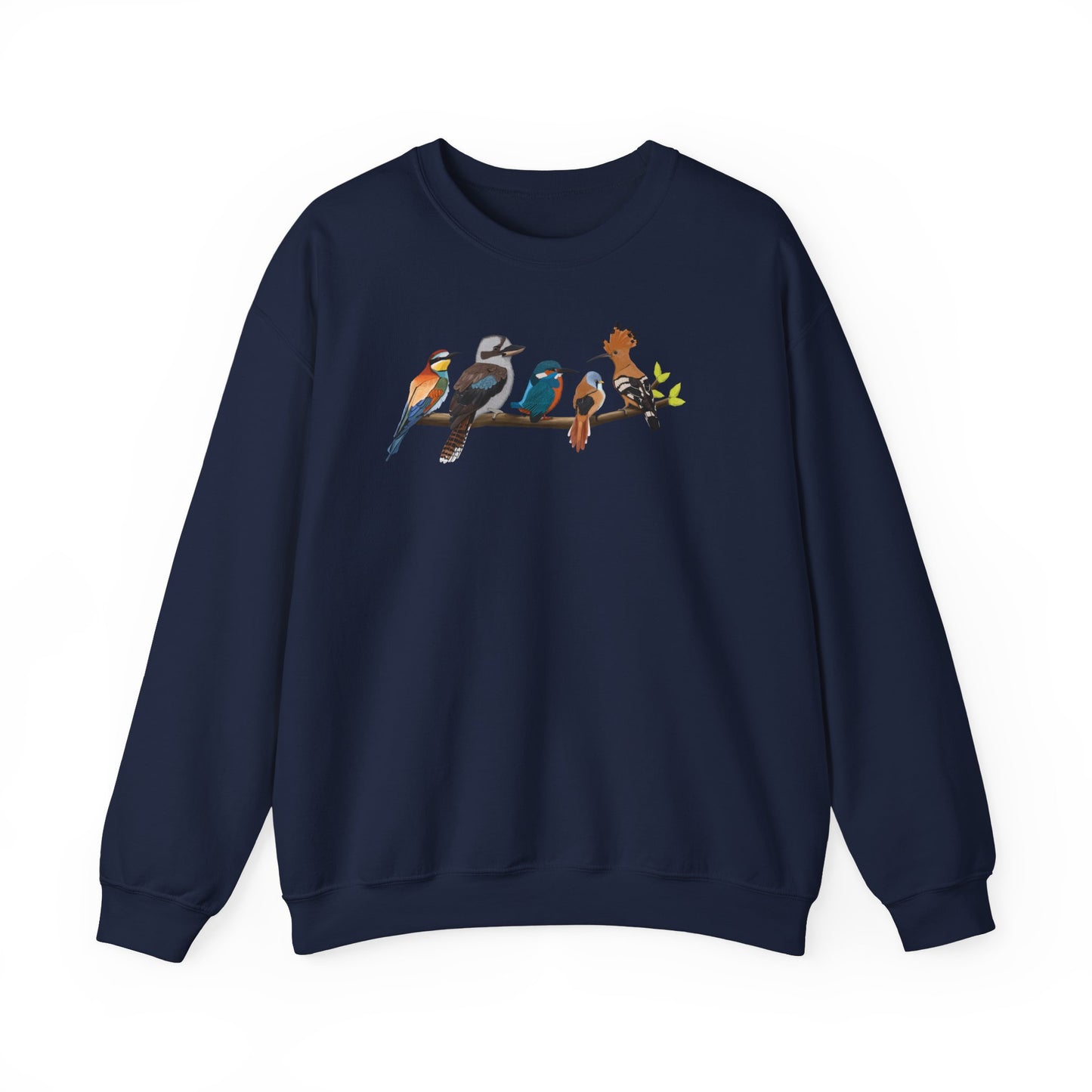 Vögel auf einem Ast Vogel Sweatshirt Wiedehopf Eisvogel Kookaburra