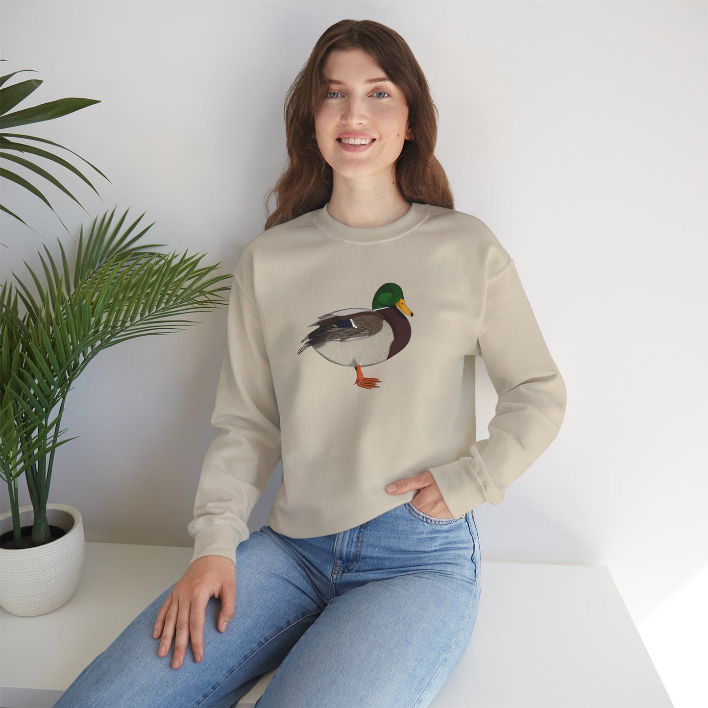 Mallard Bird Watcher Biologist Crewneck Sweatshirt