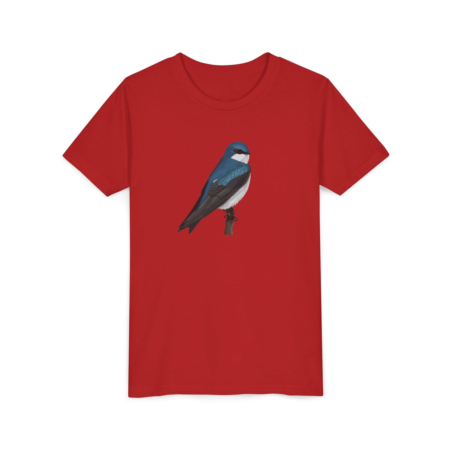 ツバメのバードウォッチングとバードウォッチングのユース向けTシャツ