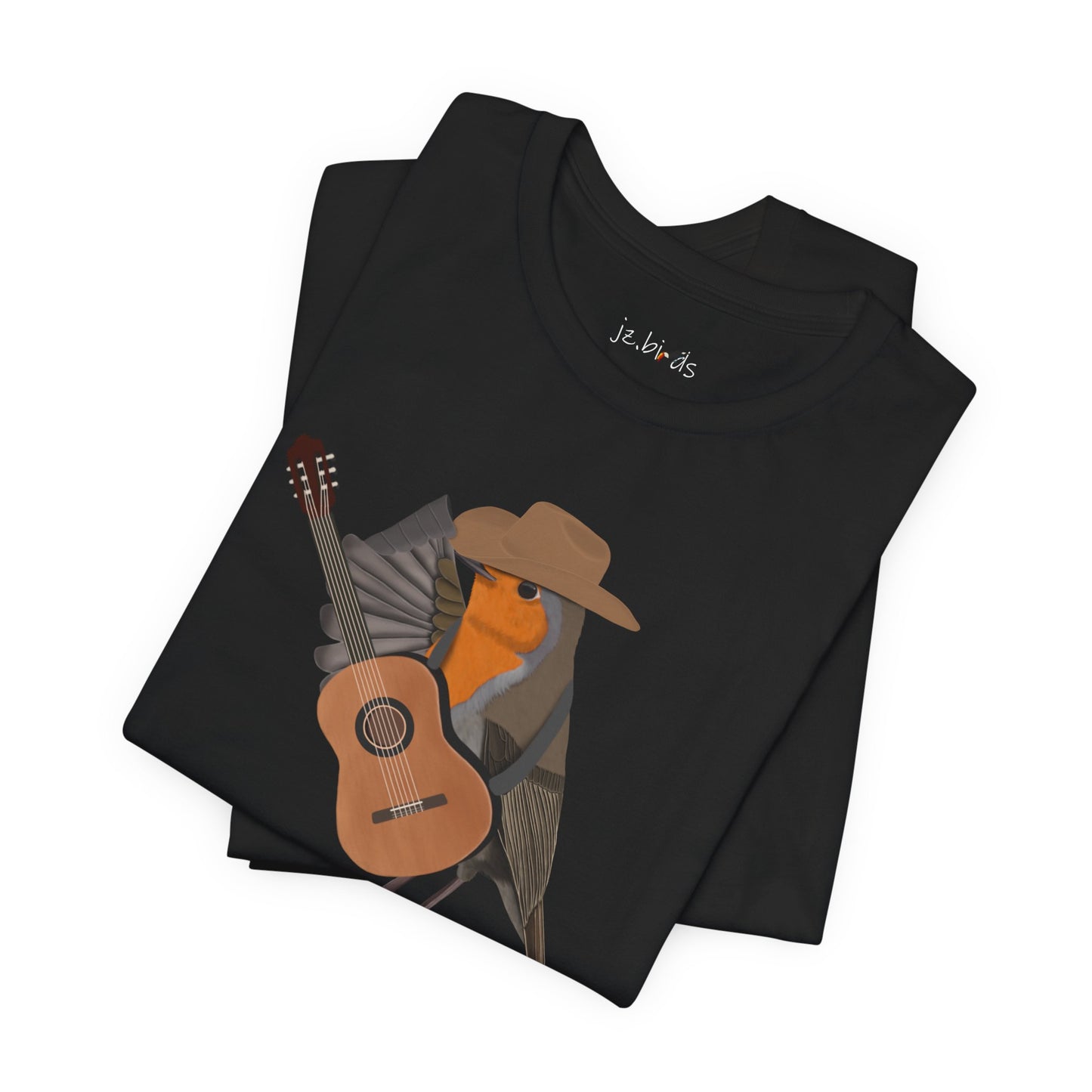 Robin with Cowboy Hat and Guitar Country Music Bird T-Shirt