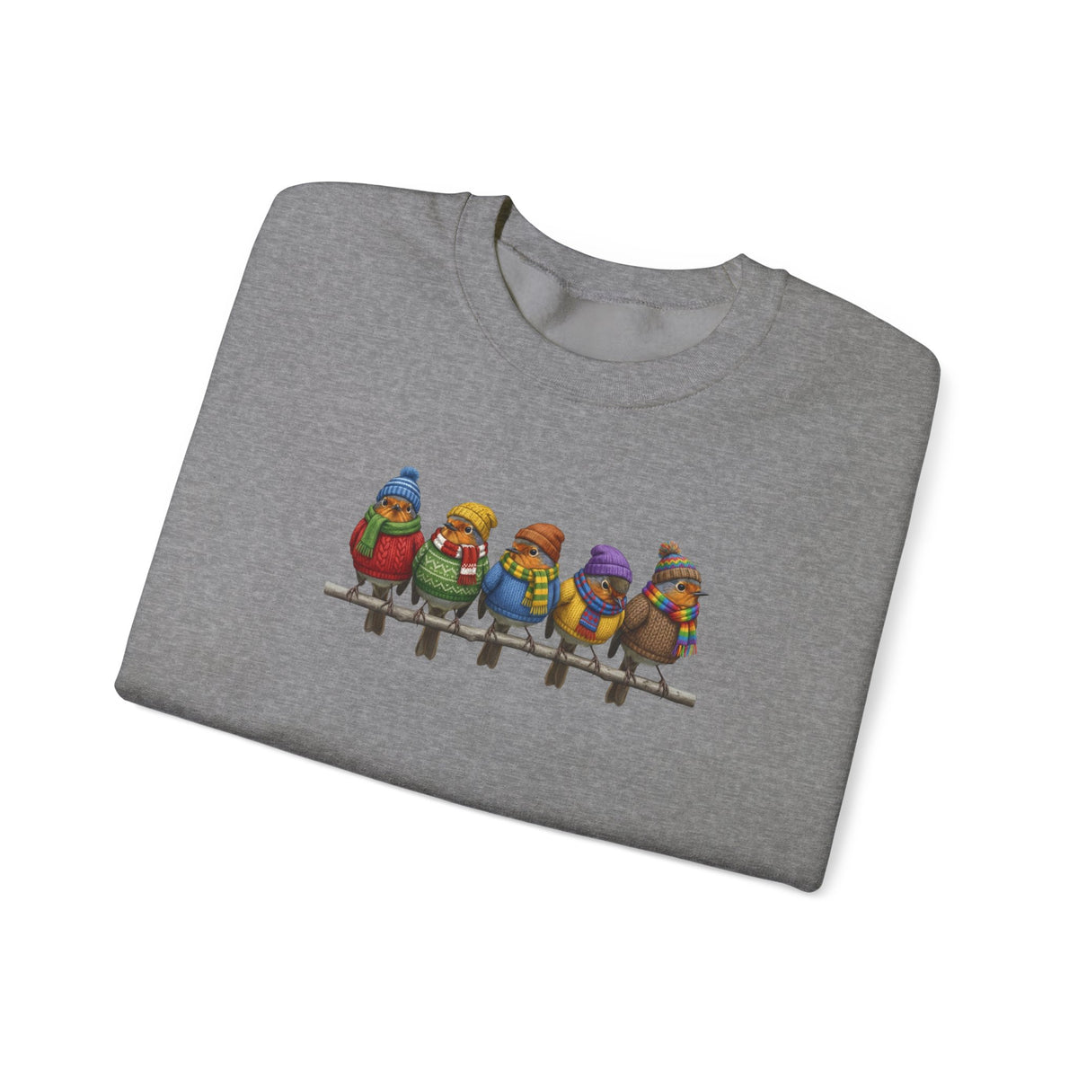 Robin Sweatshirt | Bird Watcher Crewneck | Unisex Songbirds Wearing Knit Gift for Bird Lovers