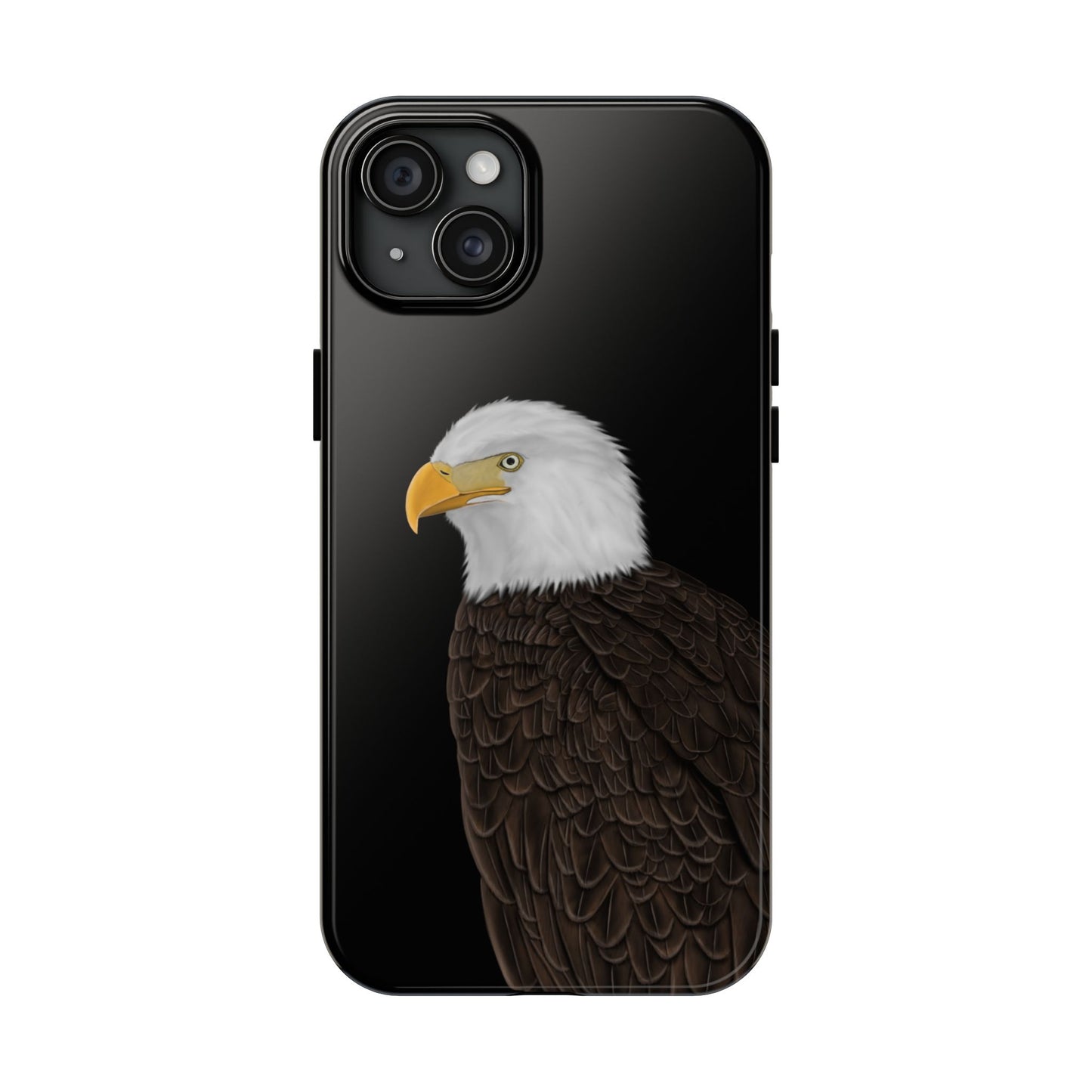 Bald Eagle Bird Art Tough Phone Case Black