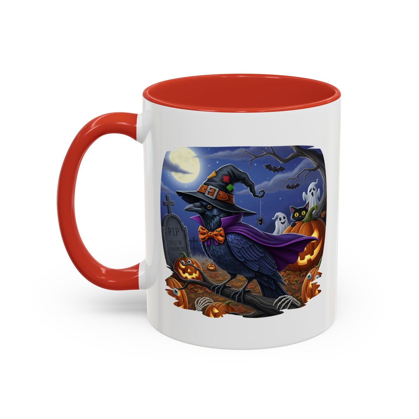 Raven Crow Halloween Bird Mug - Perfect Bird Lover Gift for Spooky Season
