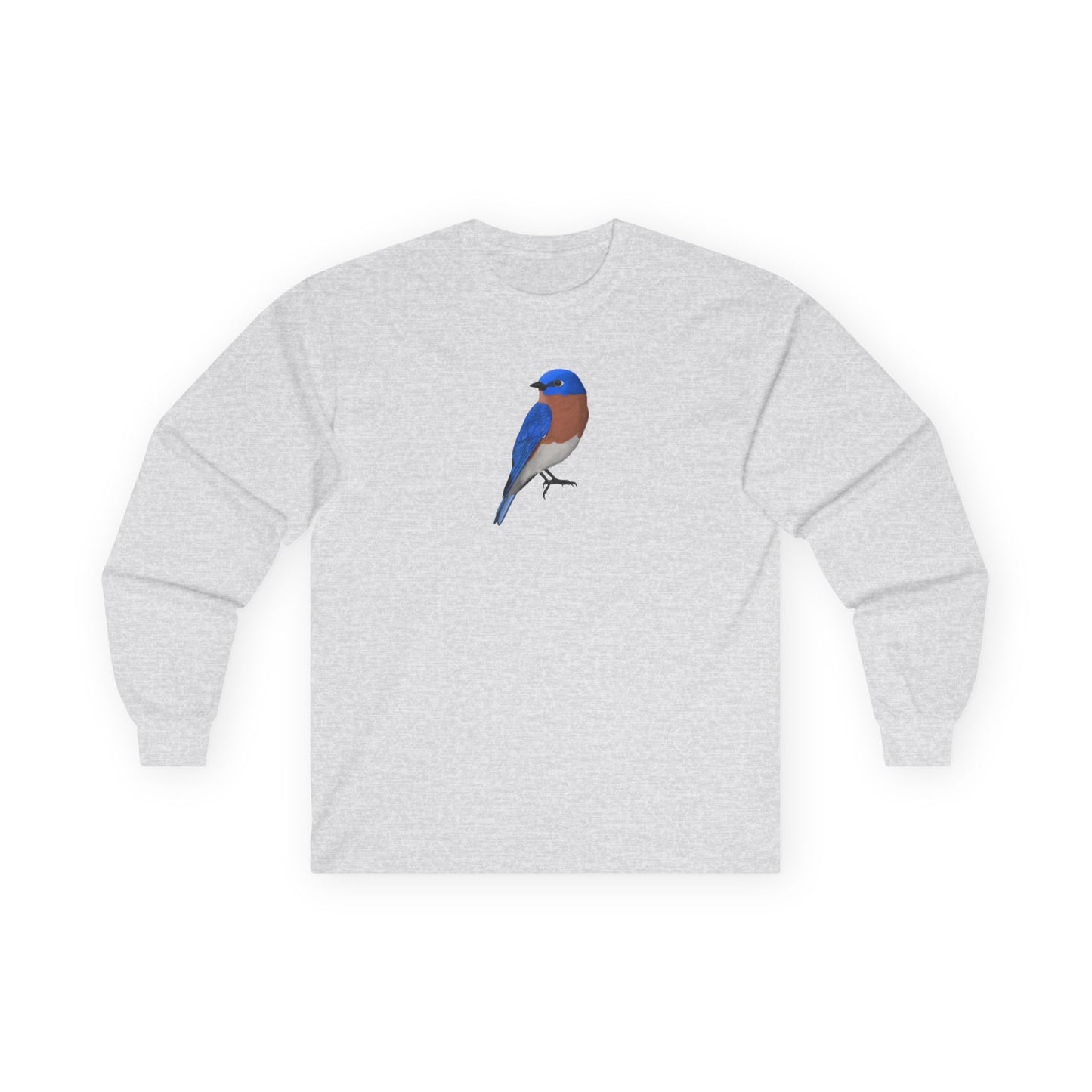 Bluebird Birding & Birdwatching Bird Cotton Long Sleeve T-Shirt