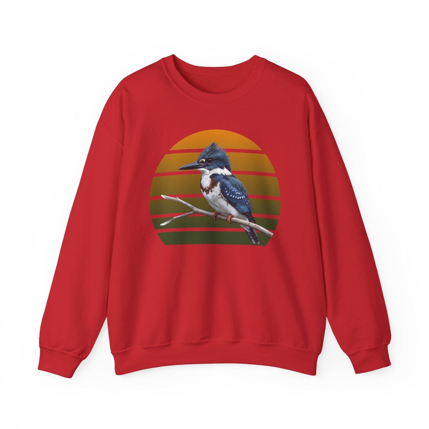 Belted Kingfisher Sweatshirt | Bird Watcher Crewneck | Unisex Songbird Gift for Bird Lovers