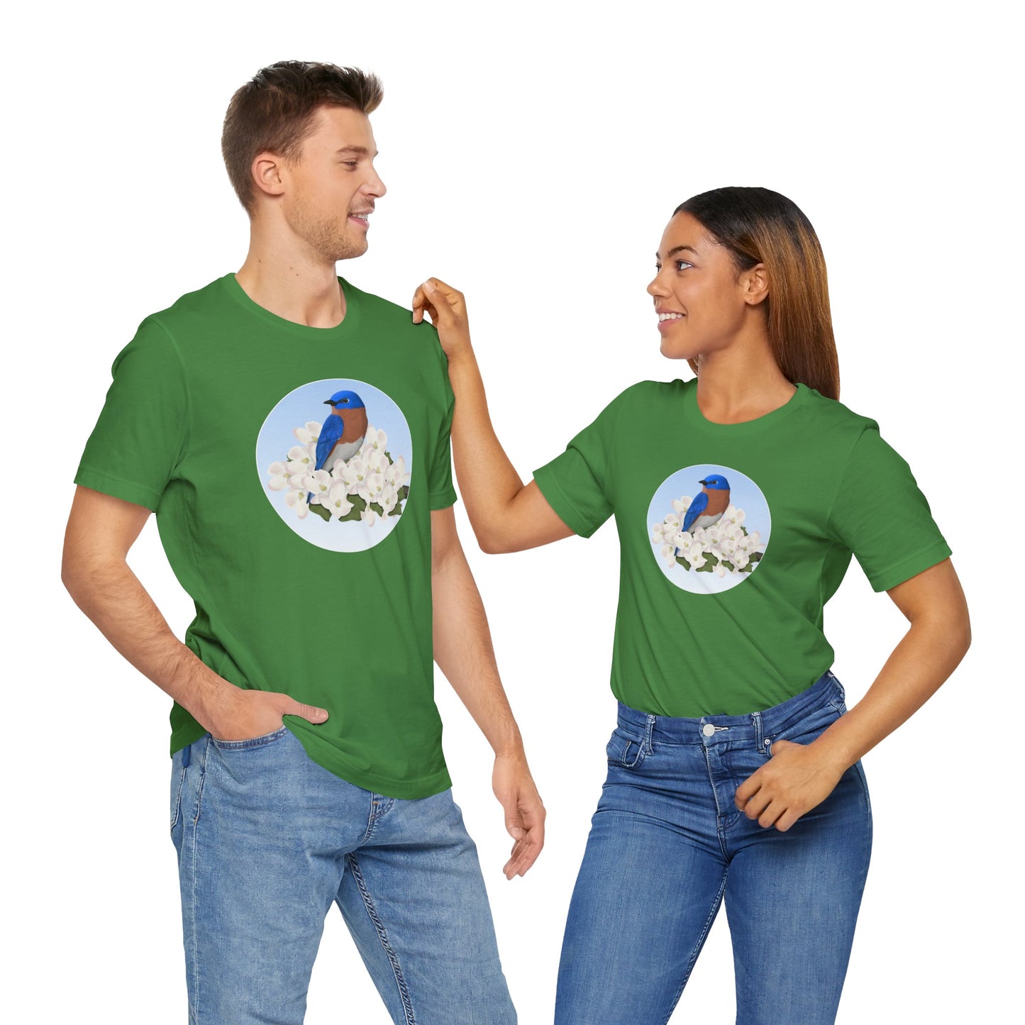 Bluebird and Spring Apple Blossoms Bird T-Shirt