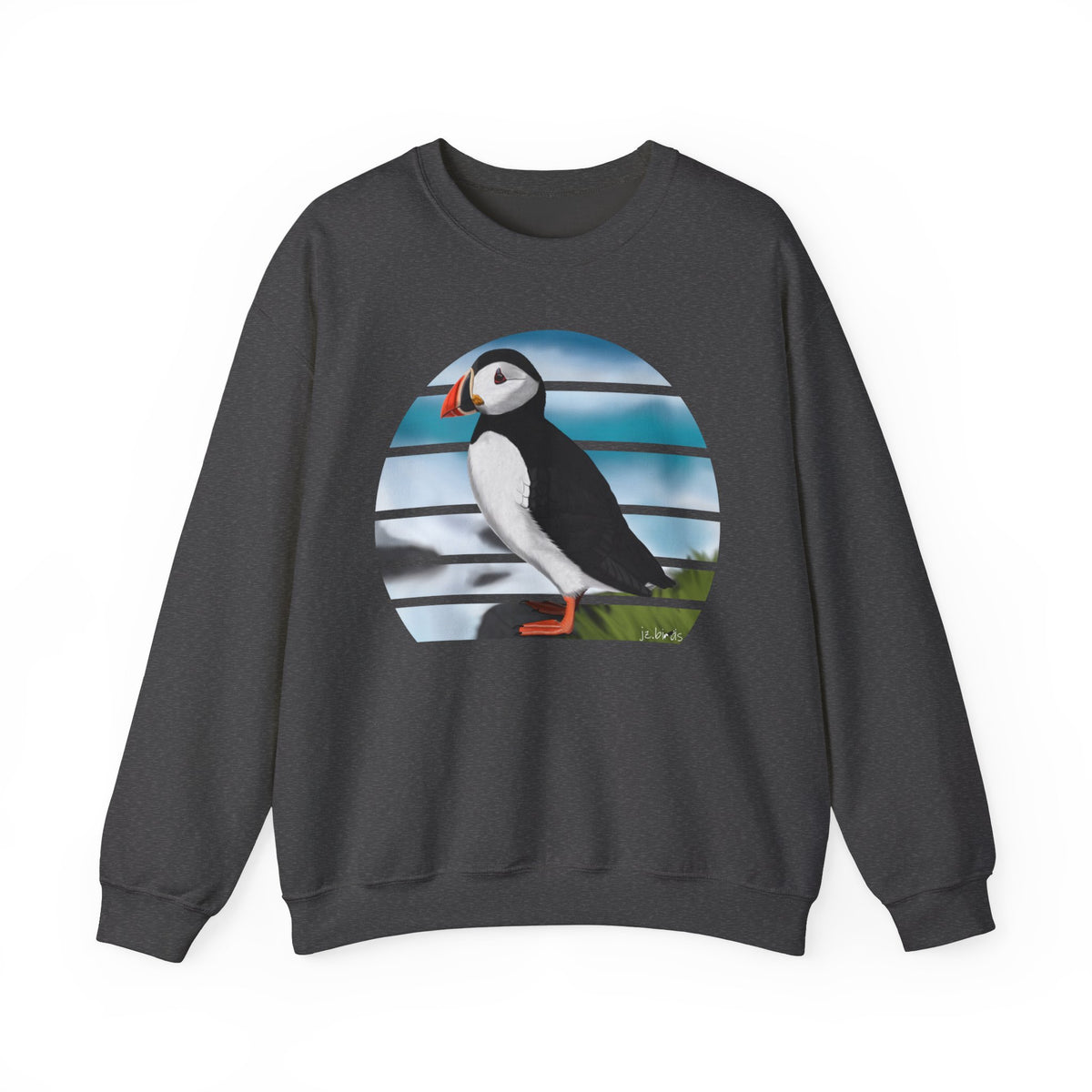 Puffin Bird Sweatshirt in Dark Heather