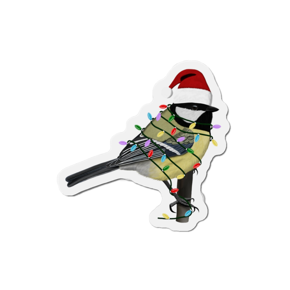 Chickadee Home Decor – bird magnet and Christmas style
