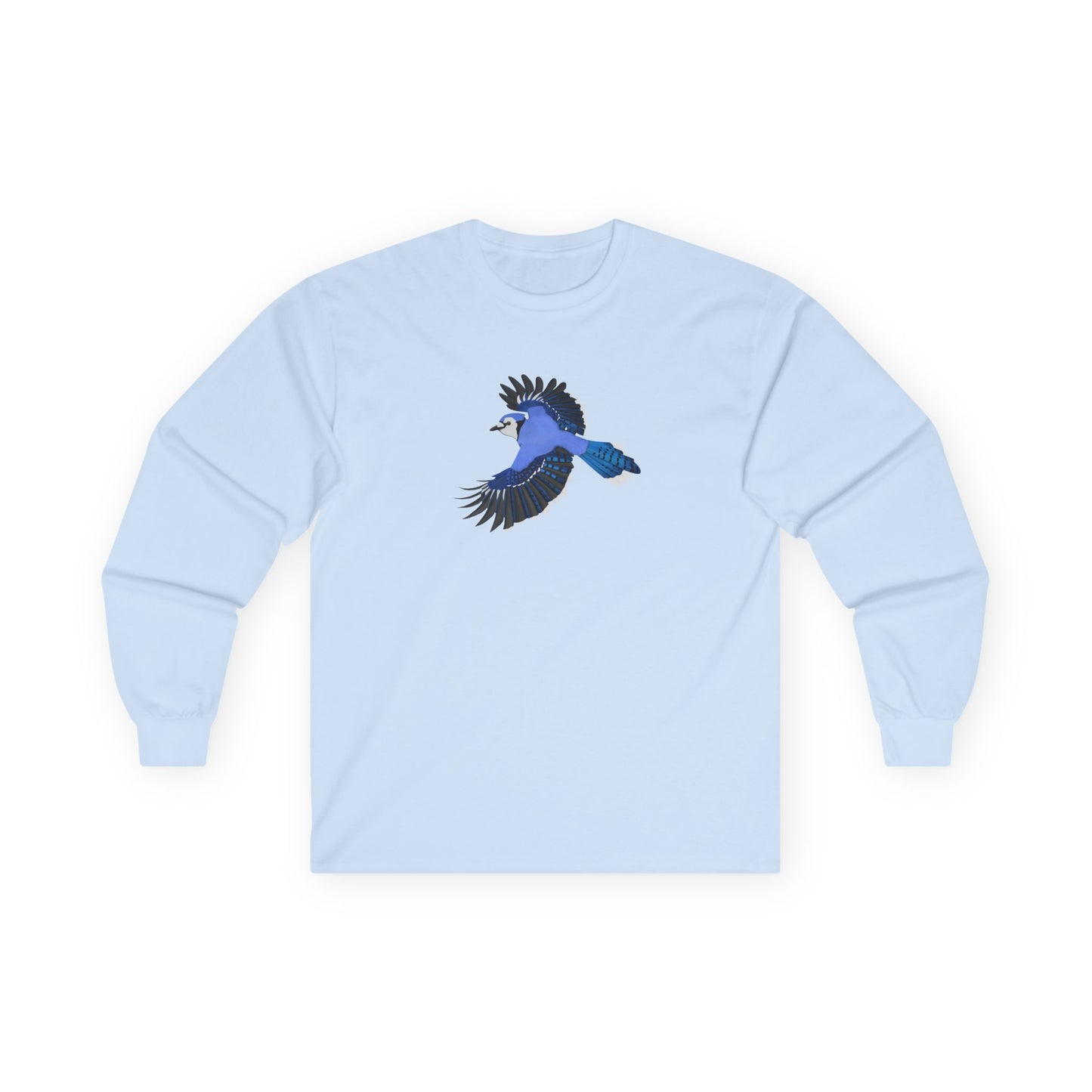 Blue Jay Birding & Birdwatching Bird Cotton Long Sleeve T-Shirt