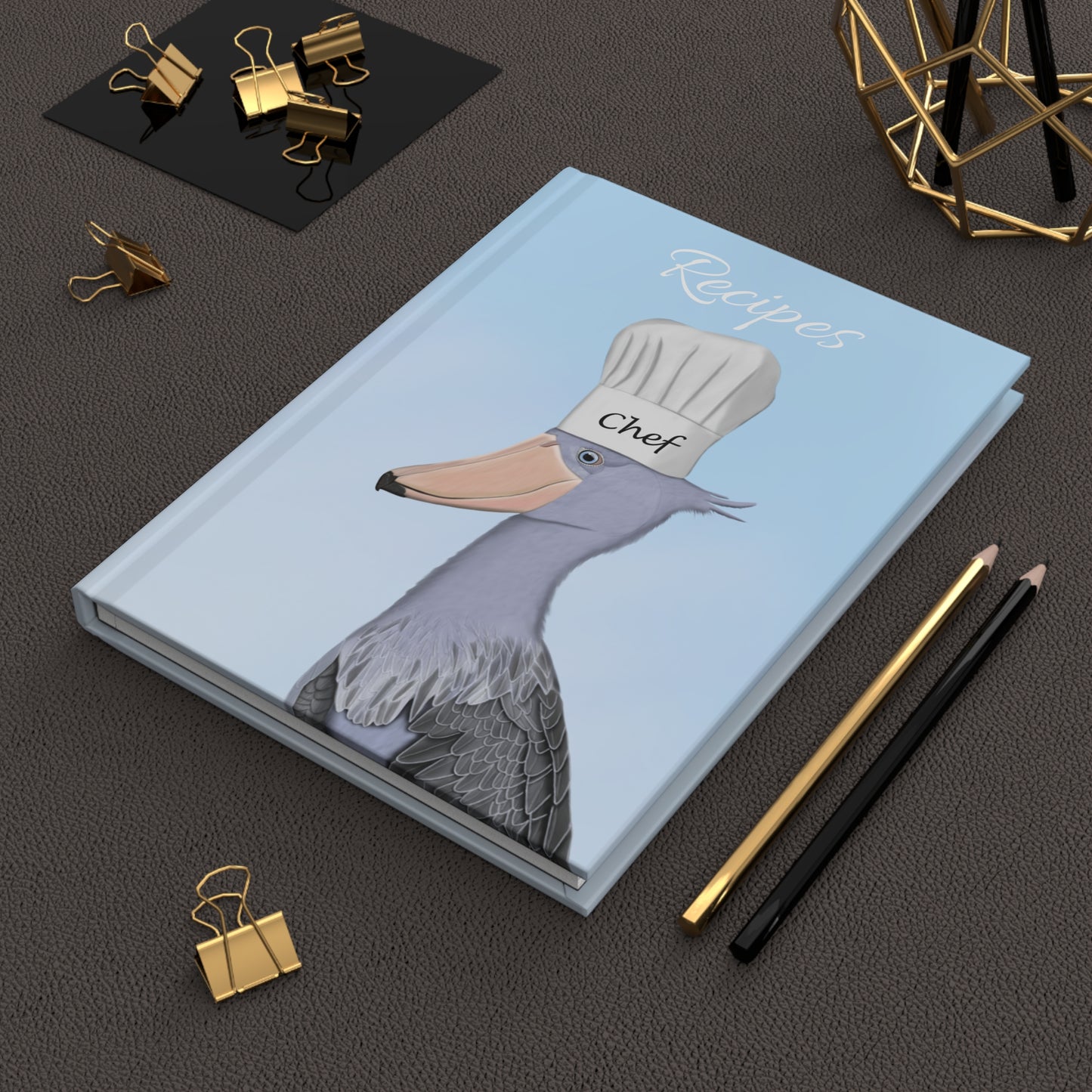 Shoebill Bird Hardcover Journal for Recipes 150 Pages A5 Bird Lovers & Bird Watchers