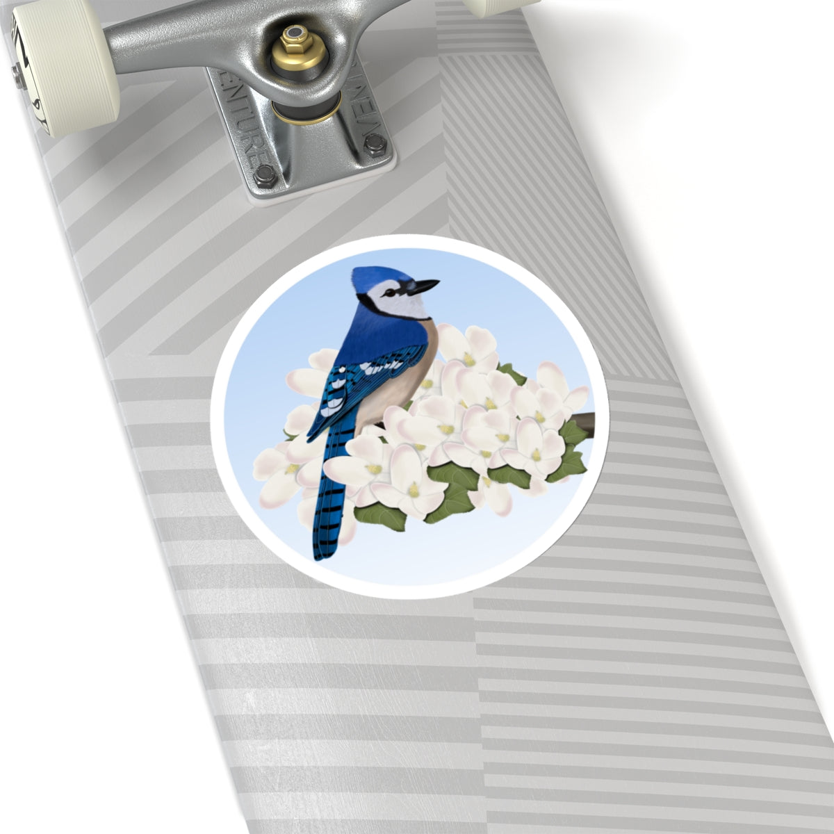 Blue Jay Spring Apple Blossoms Bird Sticker – Home & Living, Paper products
