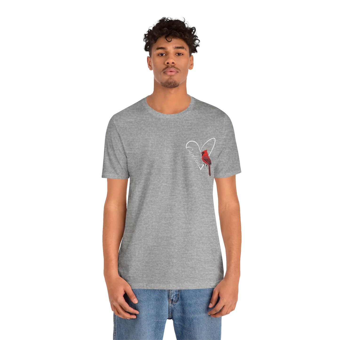 Northern Cardinal Heart Birding & Birdwatching Bird T-Shirt