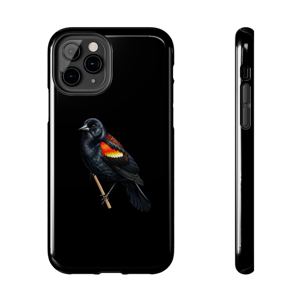 Red Winged Blackbird Dual-Layer iPhone Case with Bird Art – The Perfect Gift for Ornithologists & Lovers Phone – –
