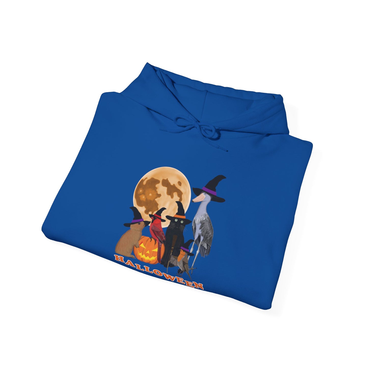 Cardinal Robin Shoebill with Cat and Bunny Halloween Bird Hoodie
