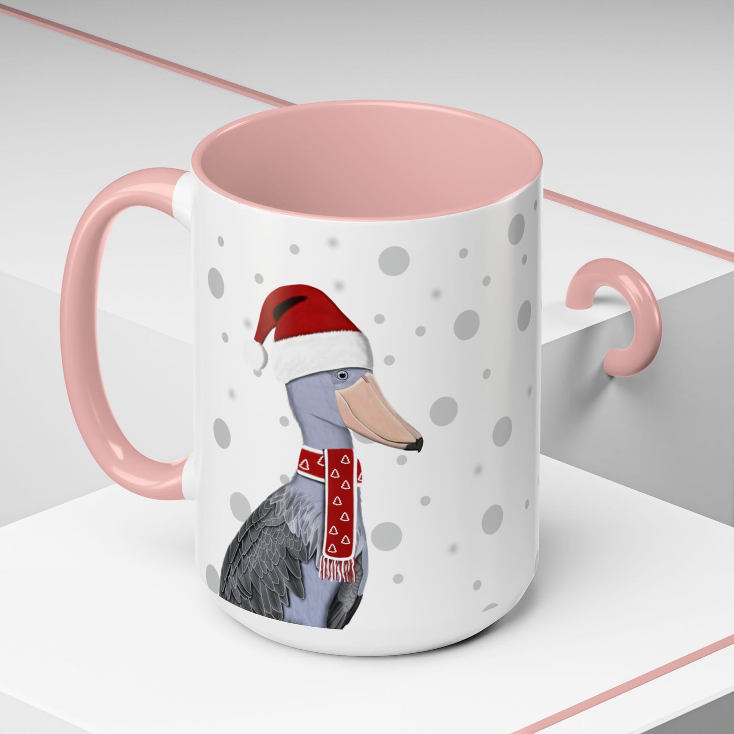 ハシビロコウのクリスマスバードコーヒーマグ