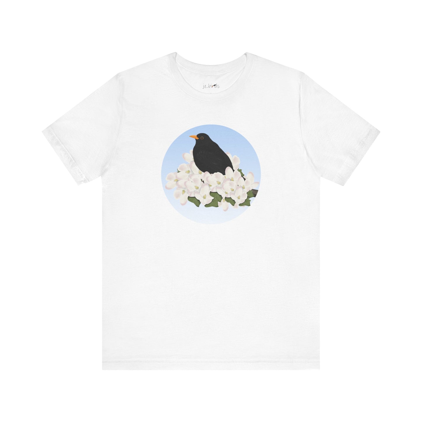 Blackbird and Spring Apple Blossoms Bird T-Shirt