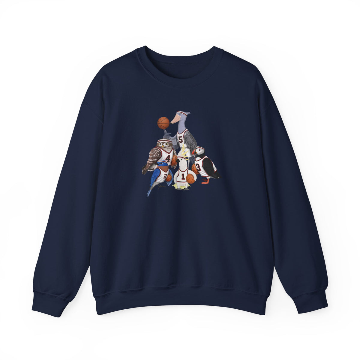 Funny Basketball Bird Sweatshirt | Watcher Crewneck Unisex Unique Hoops Fan Gift – Animal Lover Avian Enthusiast