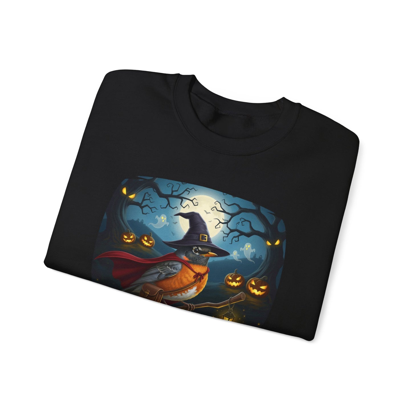 American Robin Halloween Bird Sweatshirt - Spooky Halloween Costume for Bird Lovers