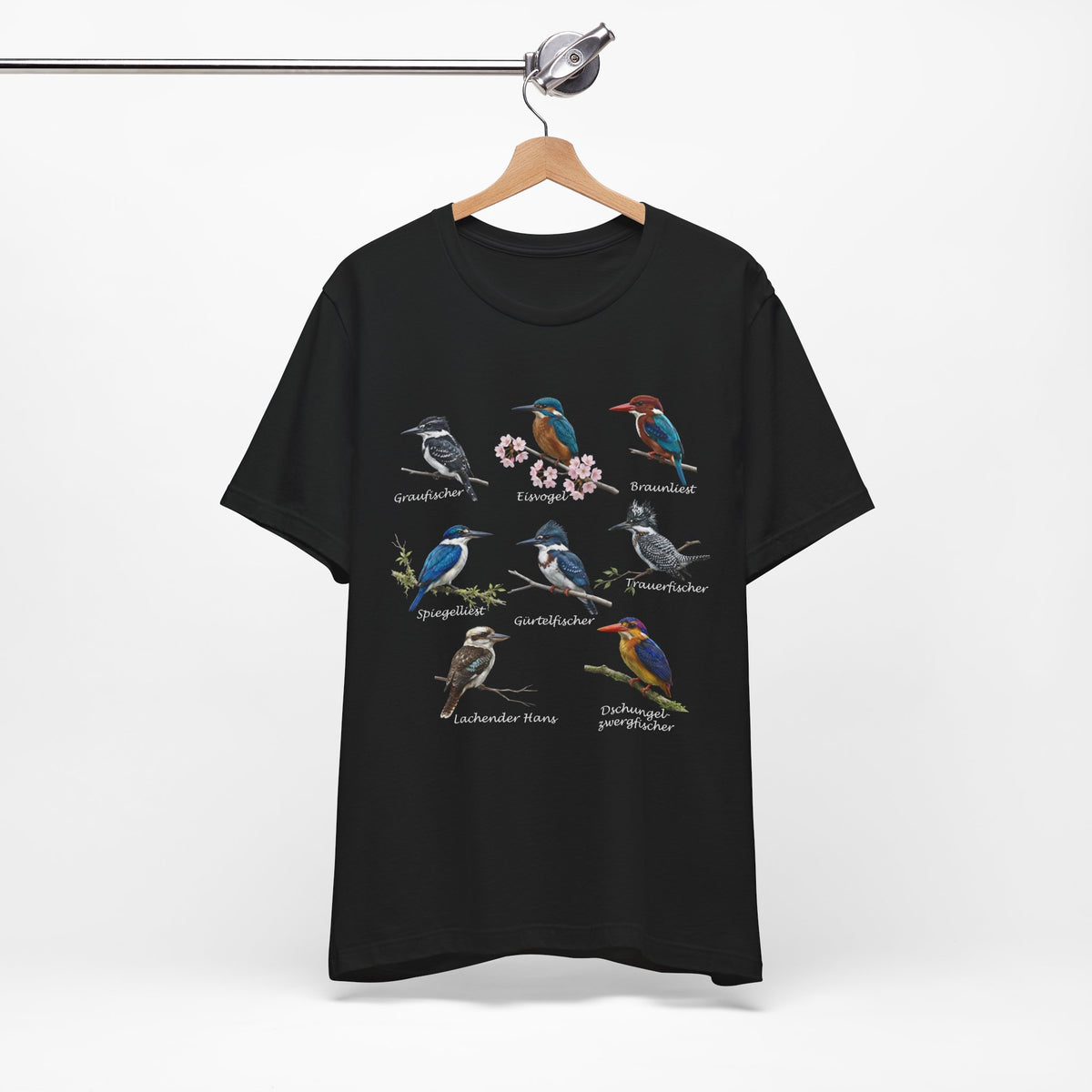 T-Shirt mit Eisvögeln & Liesten: Lachender Hans Co. | Vogelkunde – bird graphic tee, Vogel