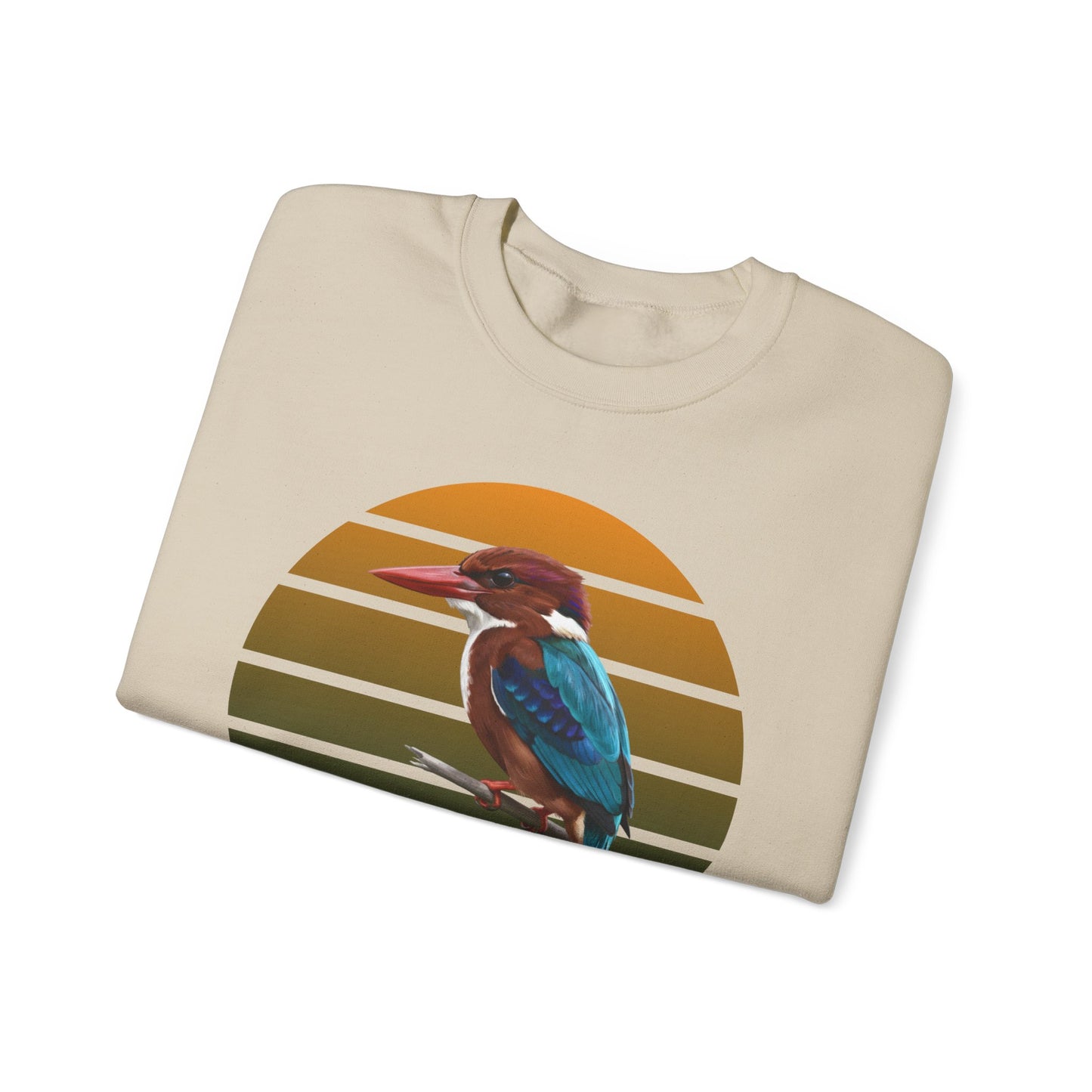 White-Throated Kingfisher Sweatshirt | Bird Watcher Crewneck | Unisex Songbird Gift for Bird Lovers