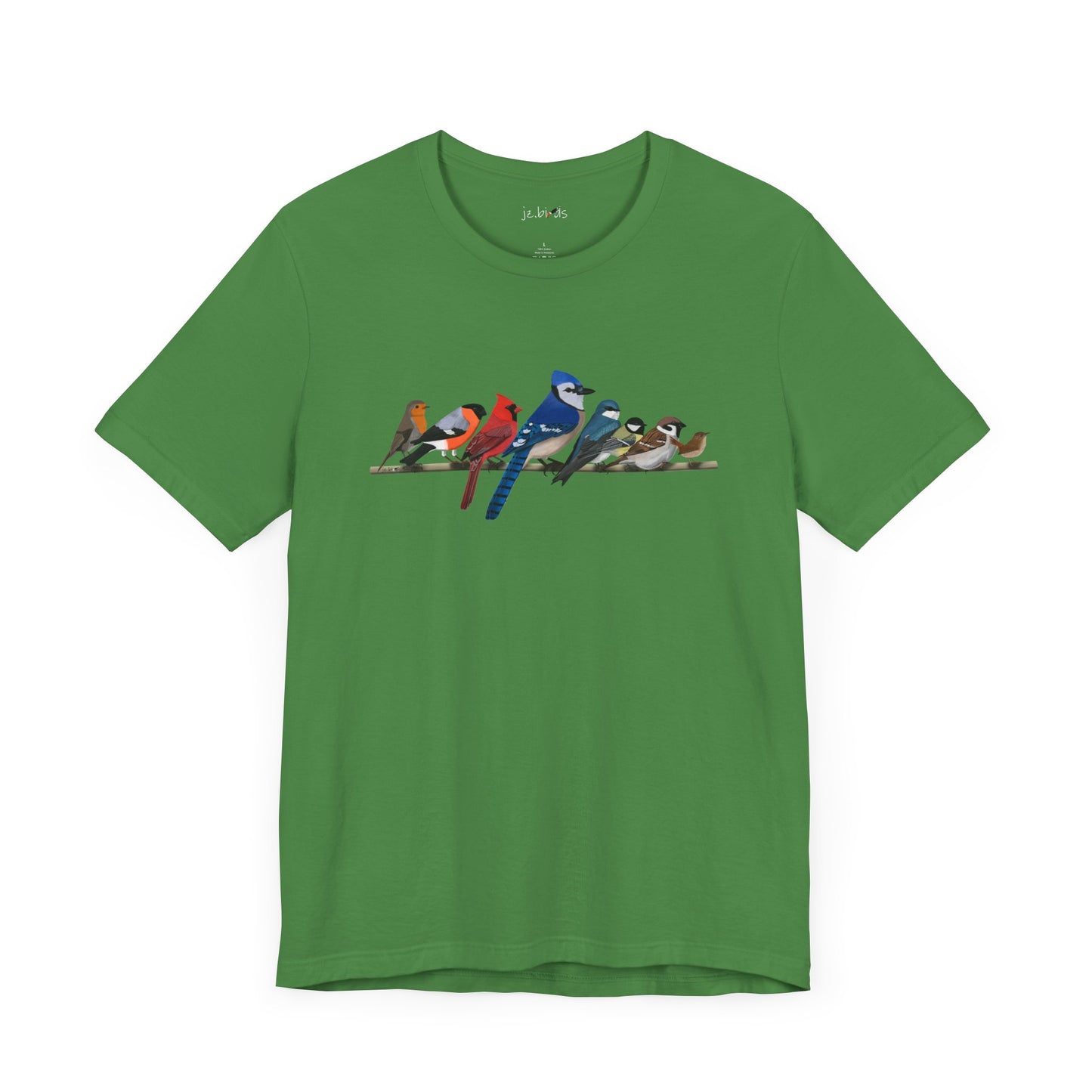 Blue Jay Cardinal Robin Garden Birds on a Branch Birding & Birdwatching Bird T-Shirt