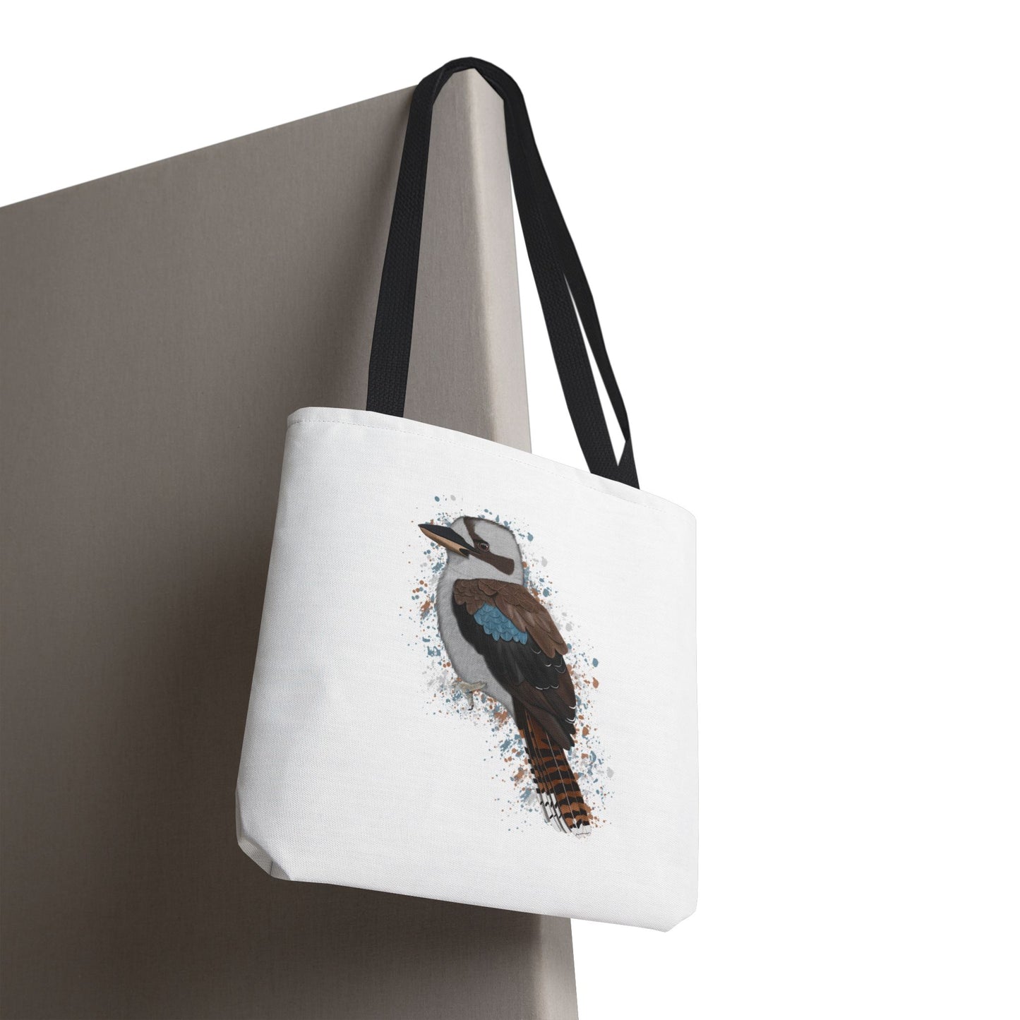 Kookaburra Tragetasche 40x40cm Vogel Tasche Weiß für Vogelbeobachter