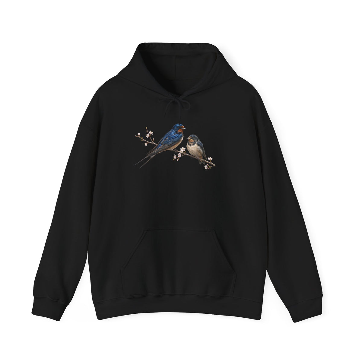 Barn Swallow with Fledgling Hoodie Bird Lover & Bird Watcher | Unisex Sweater | Gift for Bird Lovers