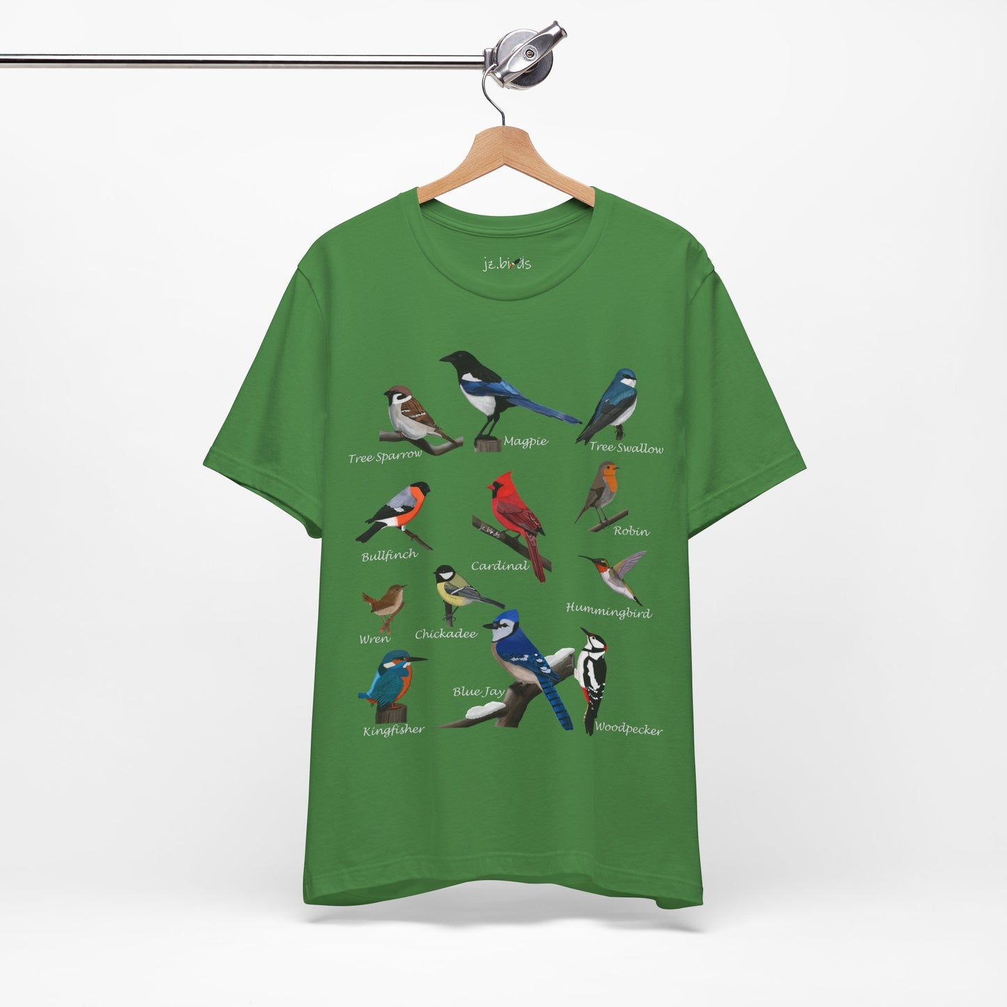 Garden Birds Blue Jay Cardinal Robin Chickadee Birding & Birdwatching Bird T-Shirt