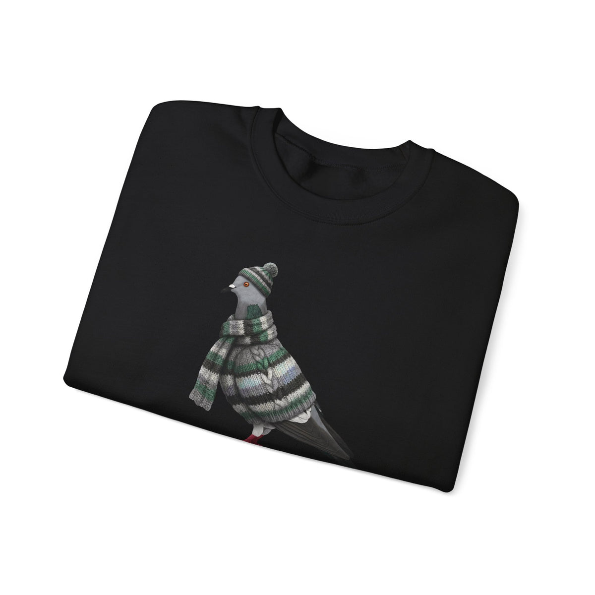Pigeon Winter Sweatshirt | Bird Watcher Crewneck | Unisex Songbirds Wearing Knit Gift for Bird Lovers
