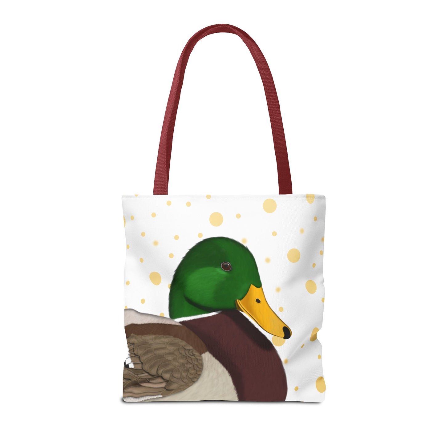 Ente mit Goldenen Punkten Vogel Tragetasche 40x40cm