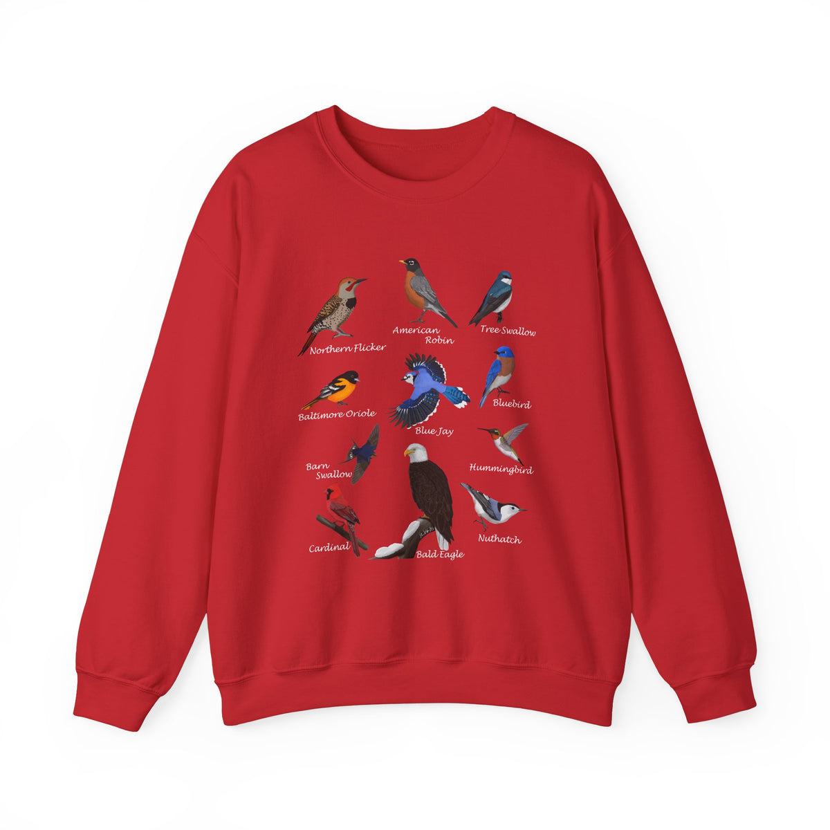 Hummingbird, Blue Jay, Cardinal, Oriole and Robin Bird Sweatshirt – Animal Lover Gift Avian Enthusiast style