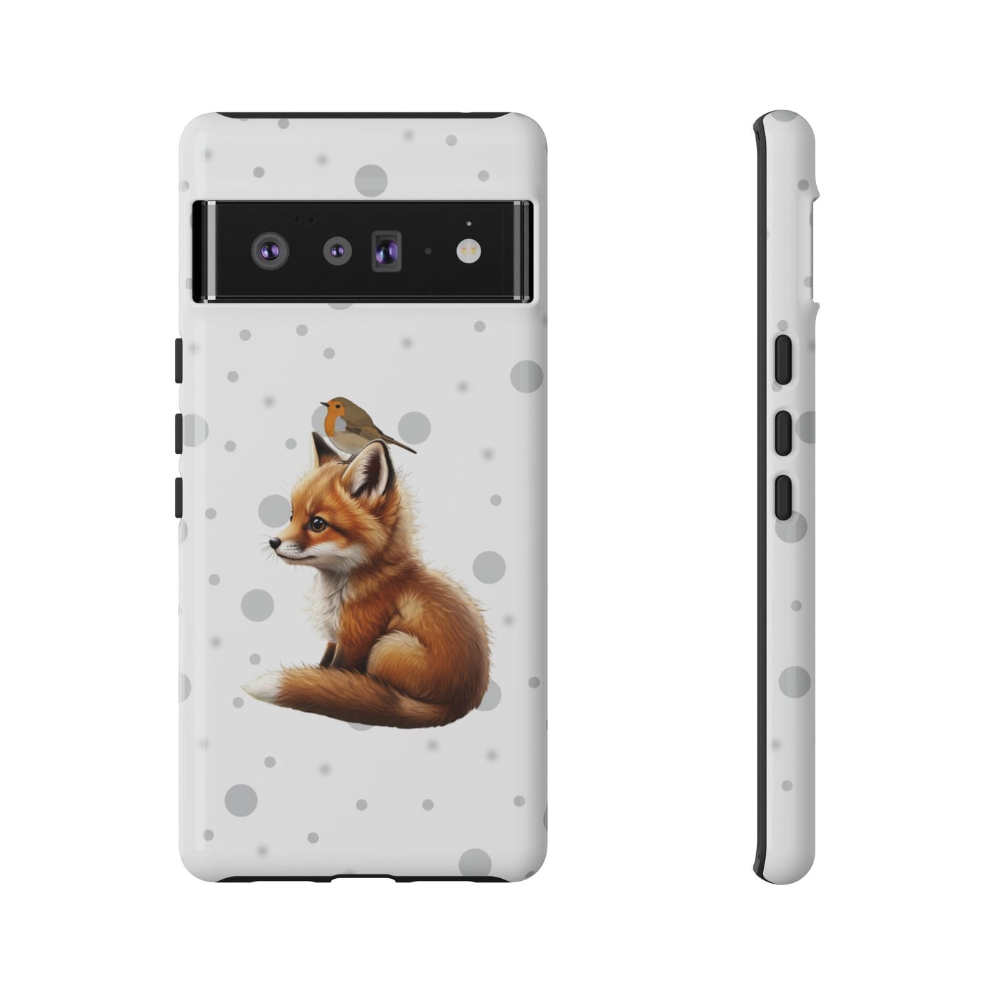 Rotkehlchen mit Fuchs iPhone & Google Pixel Tiermotiv Handyhülle - Tierisch guter Schutz