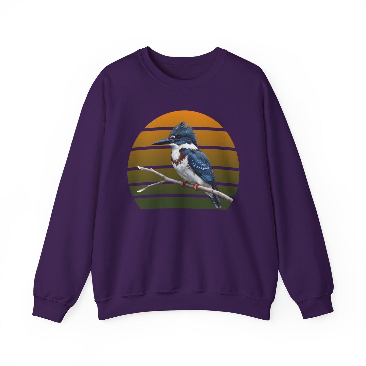 Belted Kingfisher Sweatshirt | Bird Watcher Crewneck | Unisex Songbird Gift for Bird Lovers