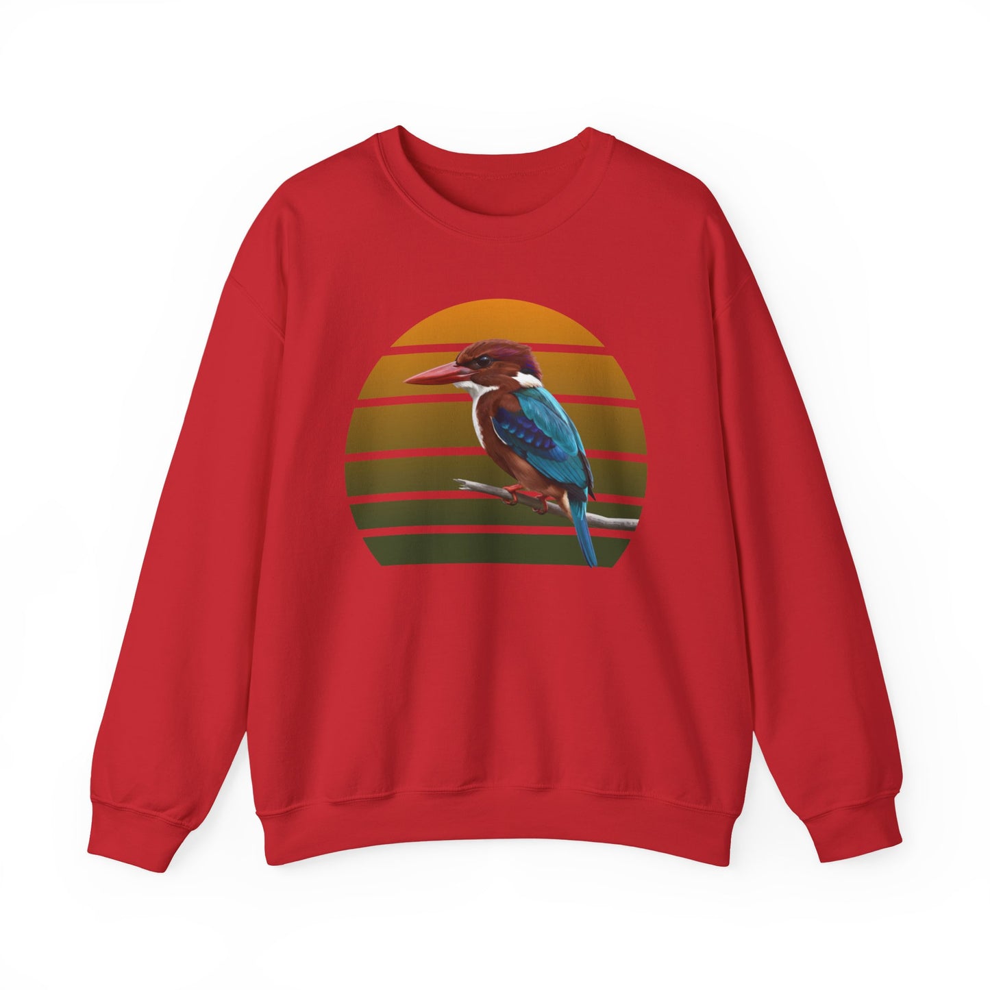 White-Throated Kingfisher Sweatshirt | Bird Watcher Crewneck | Unisex Songbird Gift for Bird Lovers