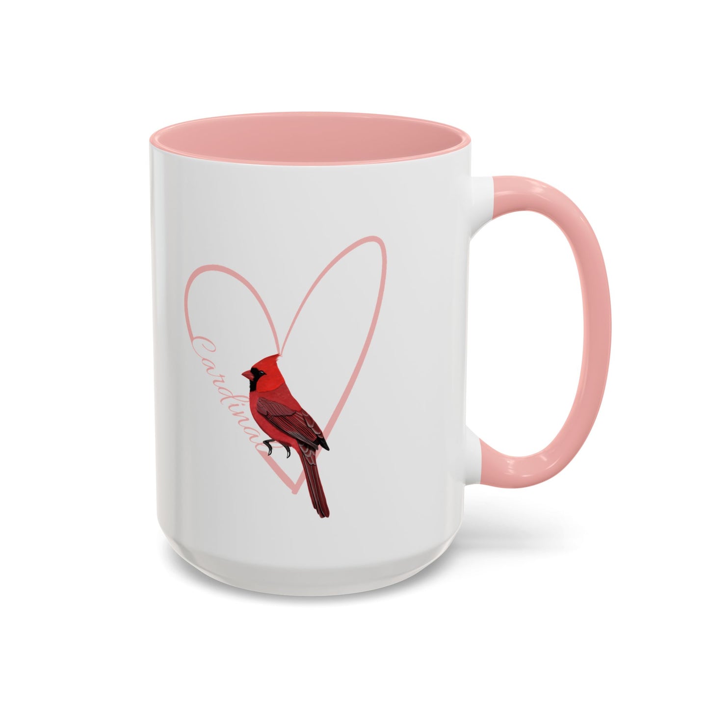 Cardinal Mug Bird with Heart for Bird Lovers