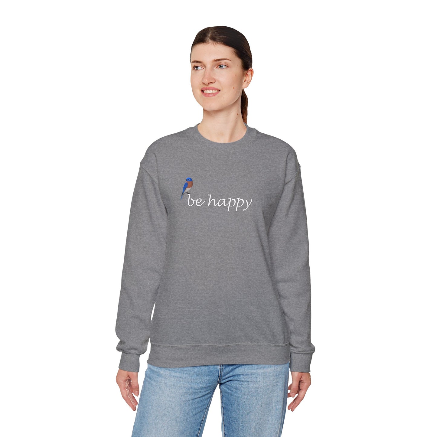 Bluebird Be Happy Bird Birding & Birdwatching Sweatshirt