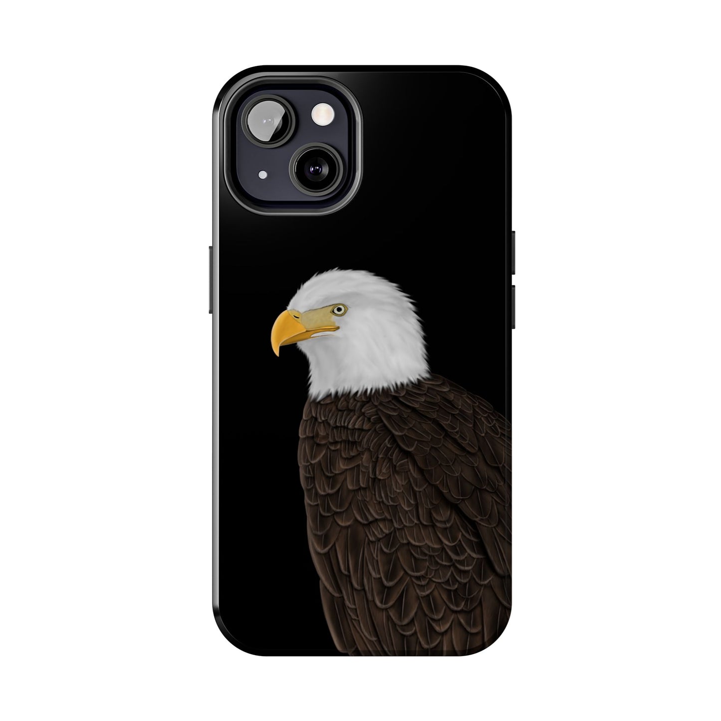 Bald Eagle Bird Art Tough Phone Case Black