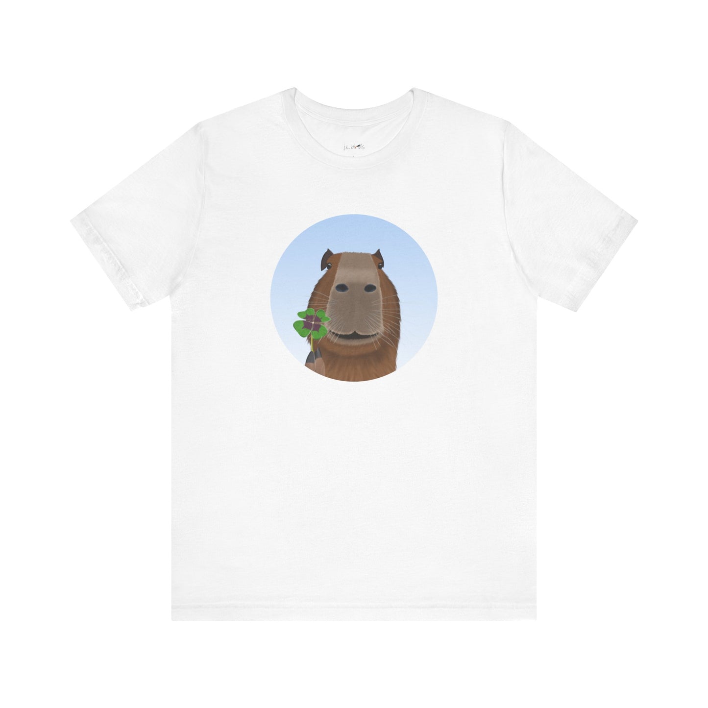 Capybara with Lucky Clover Funny T-Shirt