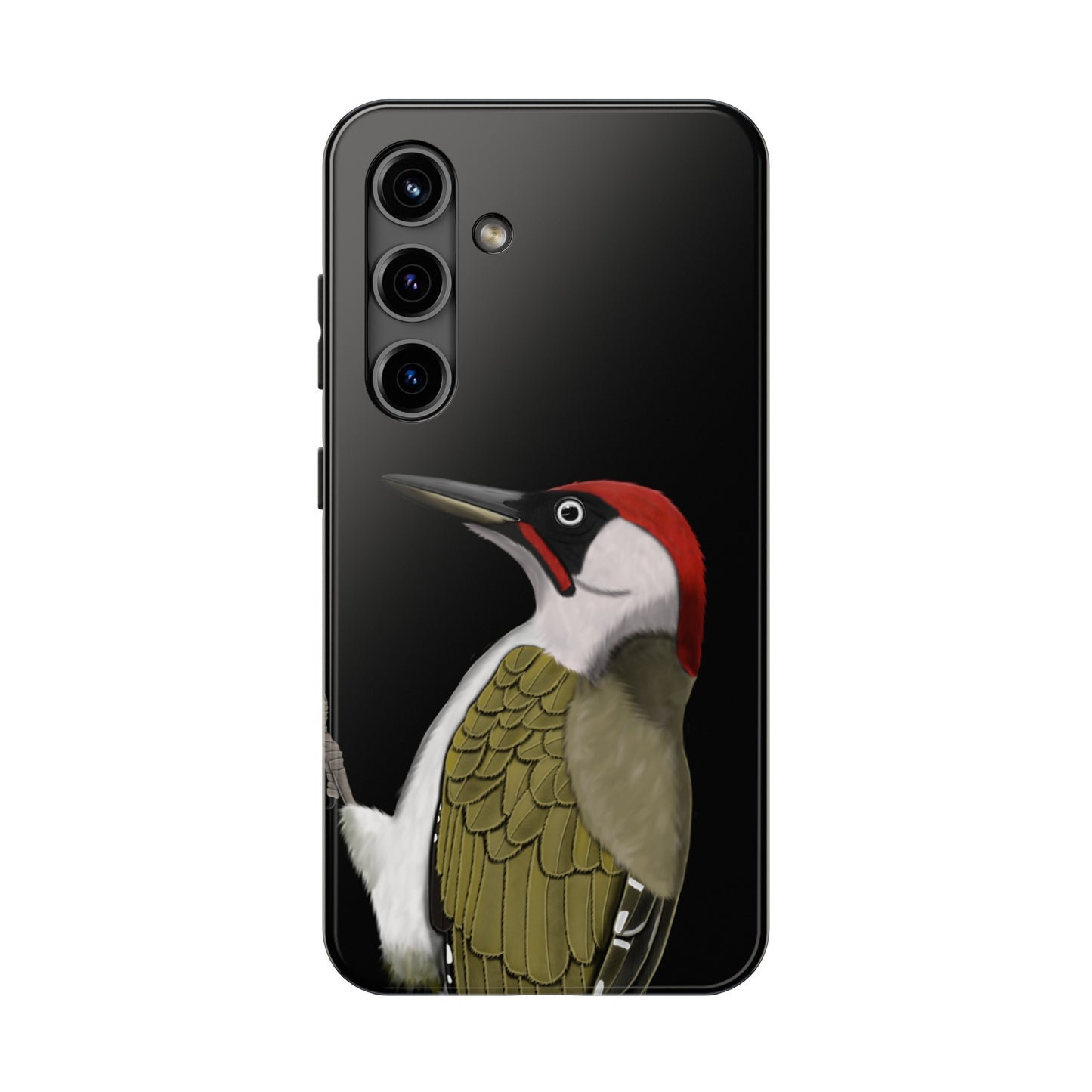 Green Woodpecker Bird Art Tough Phone Case Black