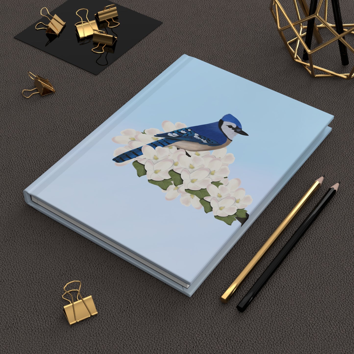 Blue Jay Bird Hardcover Journal 150 Pages 5.75"x8" for Bird Enthusiasts & Birdwatchers