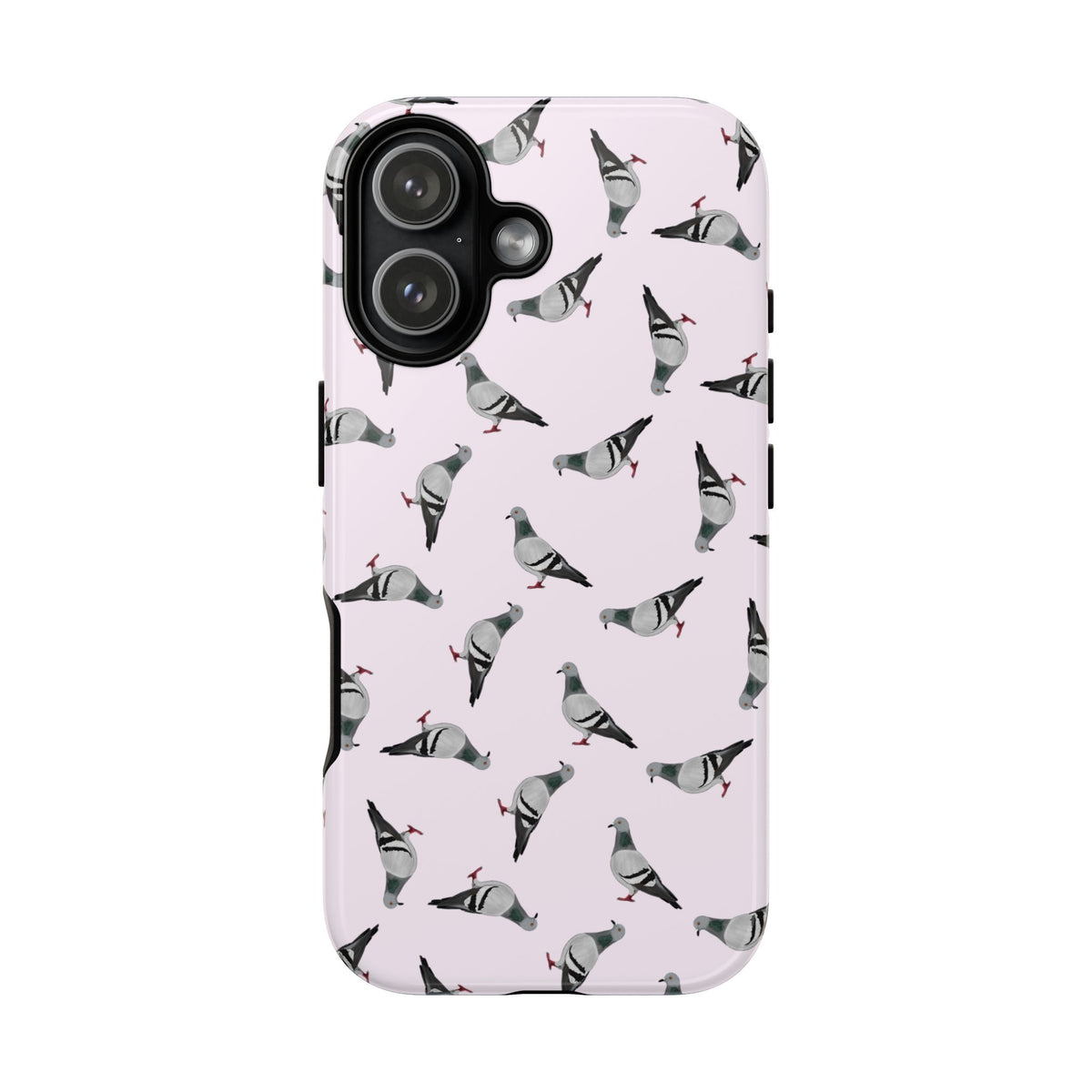 Coque de téléphone portable rose avec motif de colombe | Motif d'oiseau pour iPhone et Google Pixel