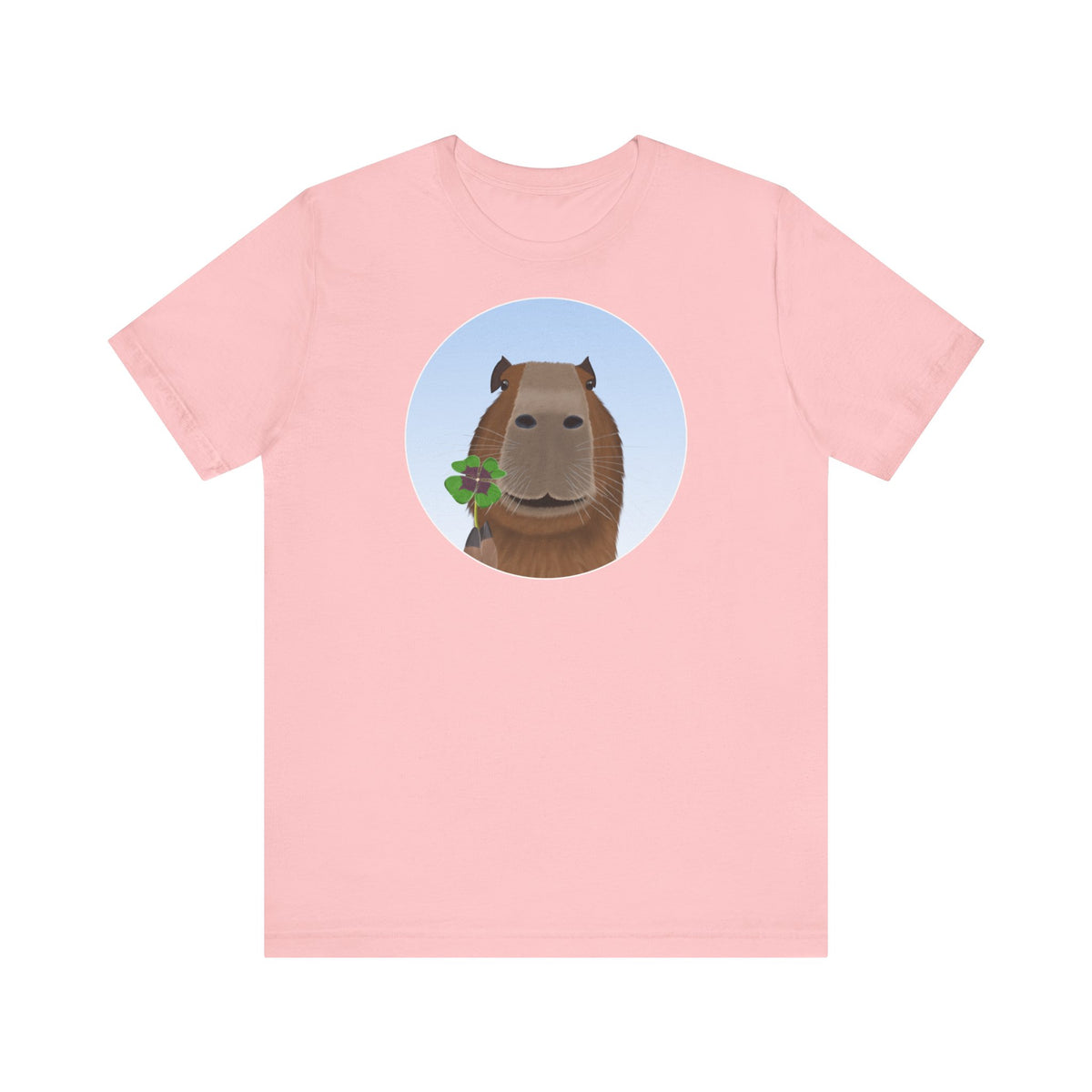Capybara mit Glücksklee Lustiges T-Shirt für Capybara-Freunde